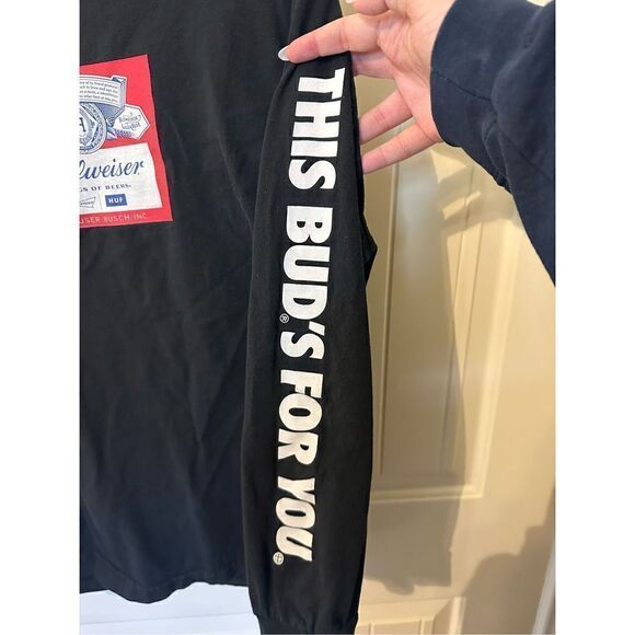 Budweiser x Huf Collab Men’s Long Sleeve Tee - Size Medium - Picture 3 of 6